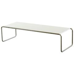 White Laminate "Laccio Coffee" Table Designed by Marcel Breuer, Made by Knoll