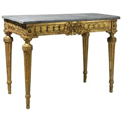Period 18th Century French Louis XVI Neoclassical Gilt Console Table