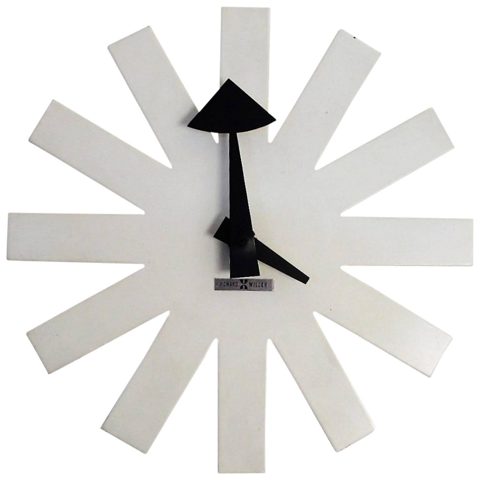 George Nelson Asterisk or Snowflake Cordless Wall Clock Howard Miller
