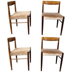 H.W. Klein for Bramin Rosewood Dining Room Chairs, Set of Four