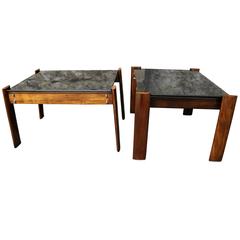 Percival Lafer Side or End Tables, Brazilian Rosewood