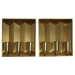 Fog & Morup Pair of Brass Wall Lamps