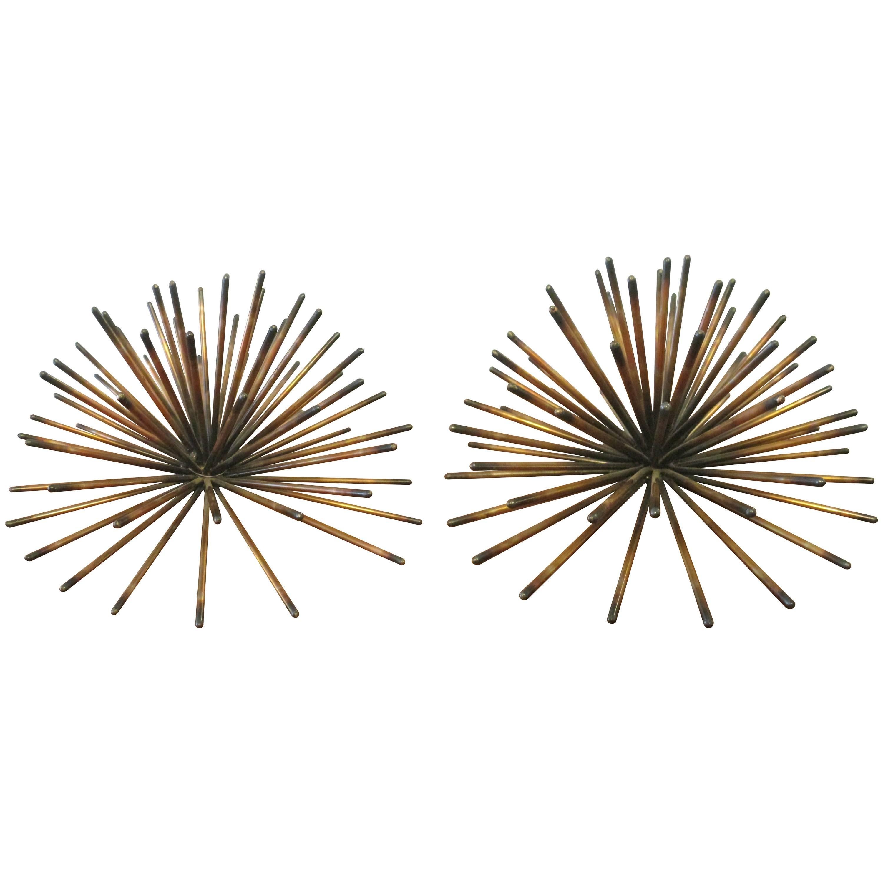 Pair of Urchin Sculptures by Curtis Jere, 1970s For Sale