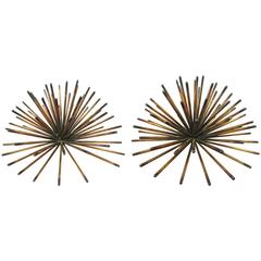 Pair of Urchin Sculptures by Curtis Jere, 1970s