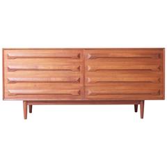 Danish Teak Eight-Drawer Dresser