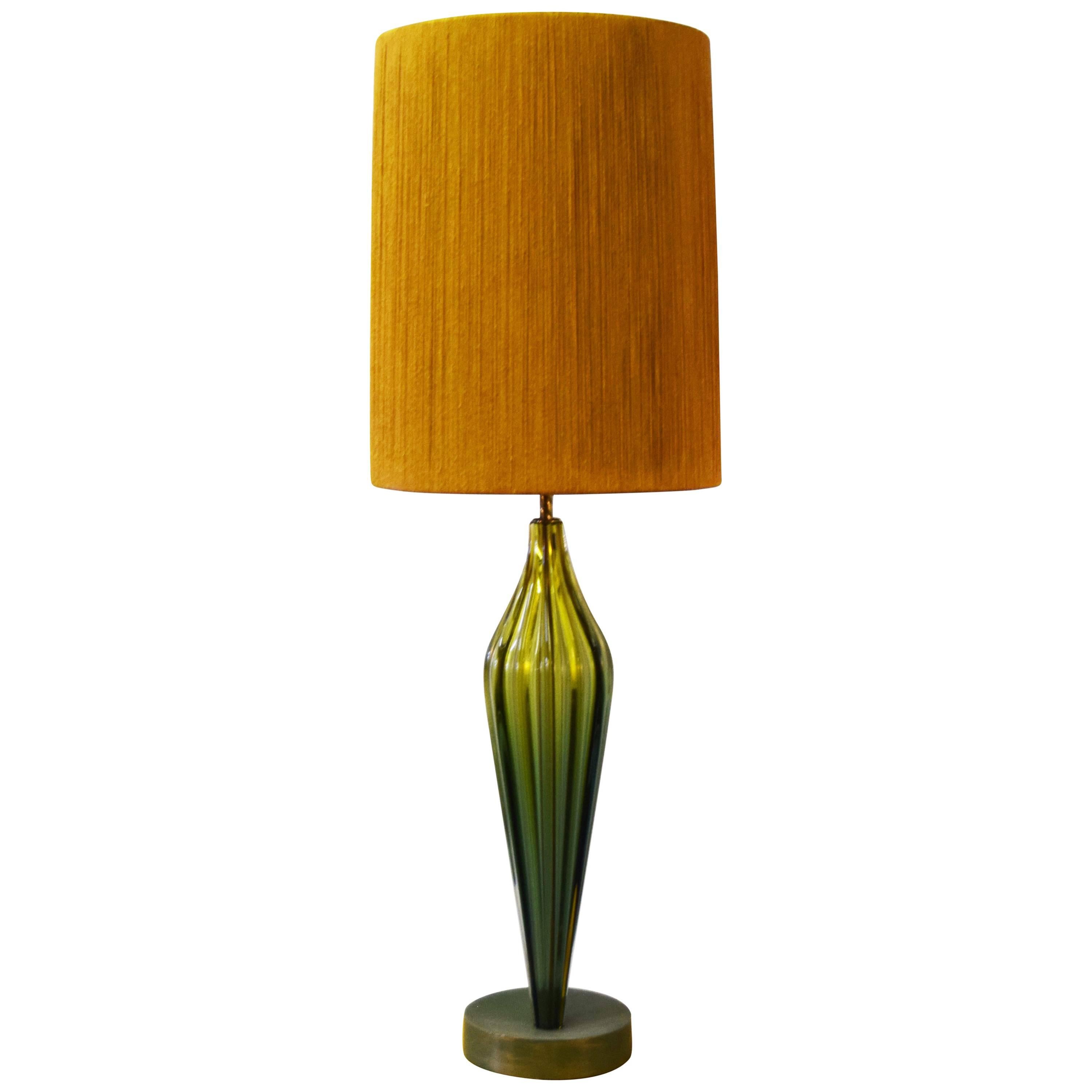 Large Camer Murano Table Lamp For Sale