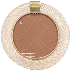 Barovier and Toso Round Glass Picture Frame