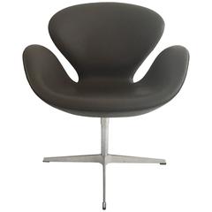 Pair Of Swivel "Swan" Chairs By, Arne Jacobsen For Fritz Hansen-Signed