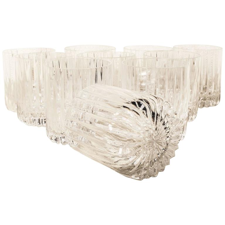 Astral's "Peerage" Set of Ten Crystal Old Fashioned Glasses at 1stDibs