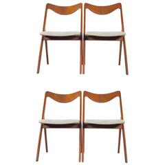 Set of Four Mid-20th Century Albin Johansson & Sons Teak Chairs