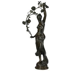 'Grand Nu Aux Feuillages' - A Fine Patinated Figural Group 1