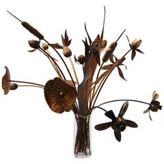 Set of 21 Edo Period Carved Wood Flowers