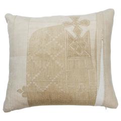 Vintage African Embroidery Pillow