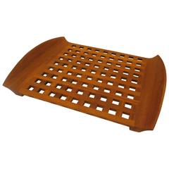 1950s Solid Teak Danish Modern Rare Large Tray Designed by Quistgaard for Dansk