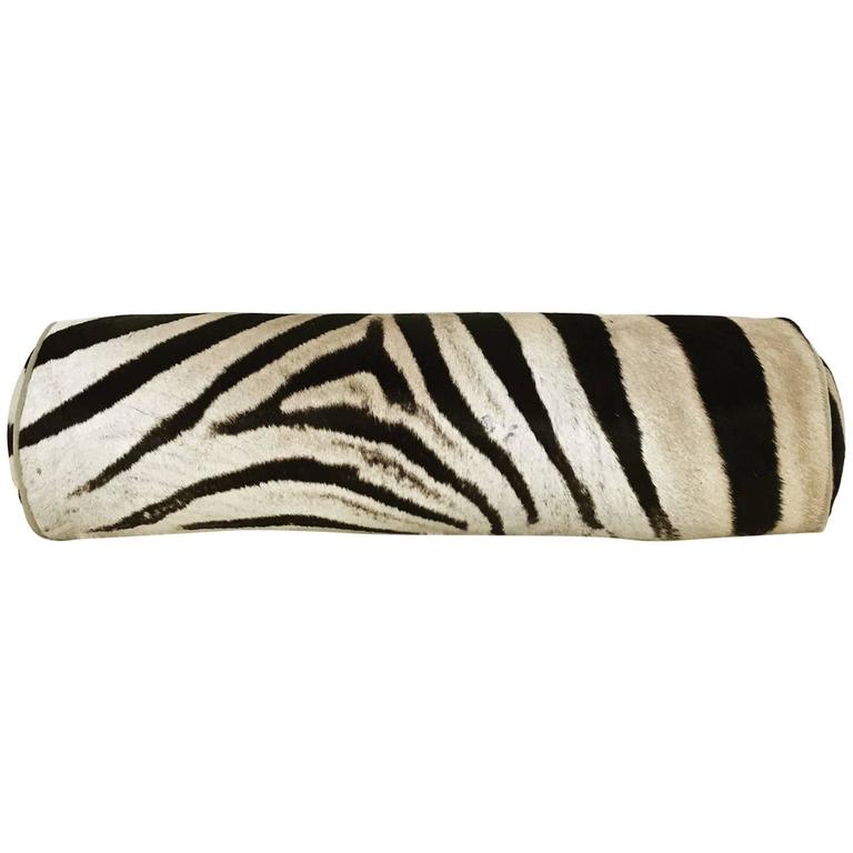 Zebra Hide Bolster Pillow at 1stDibs