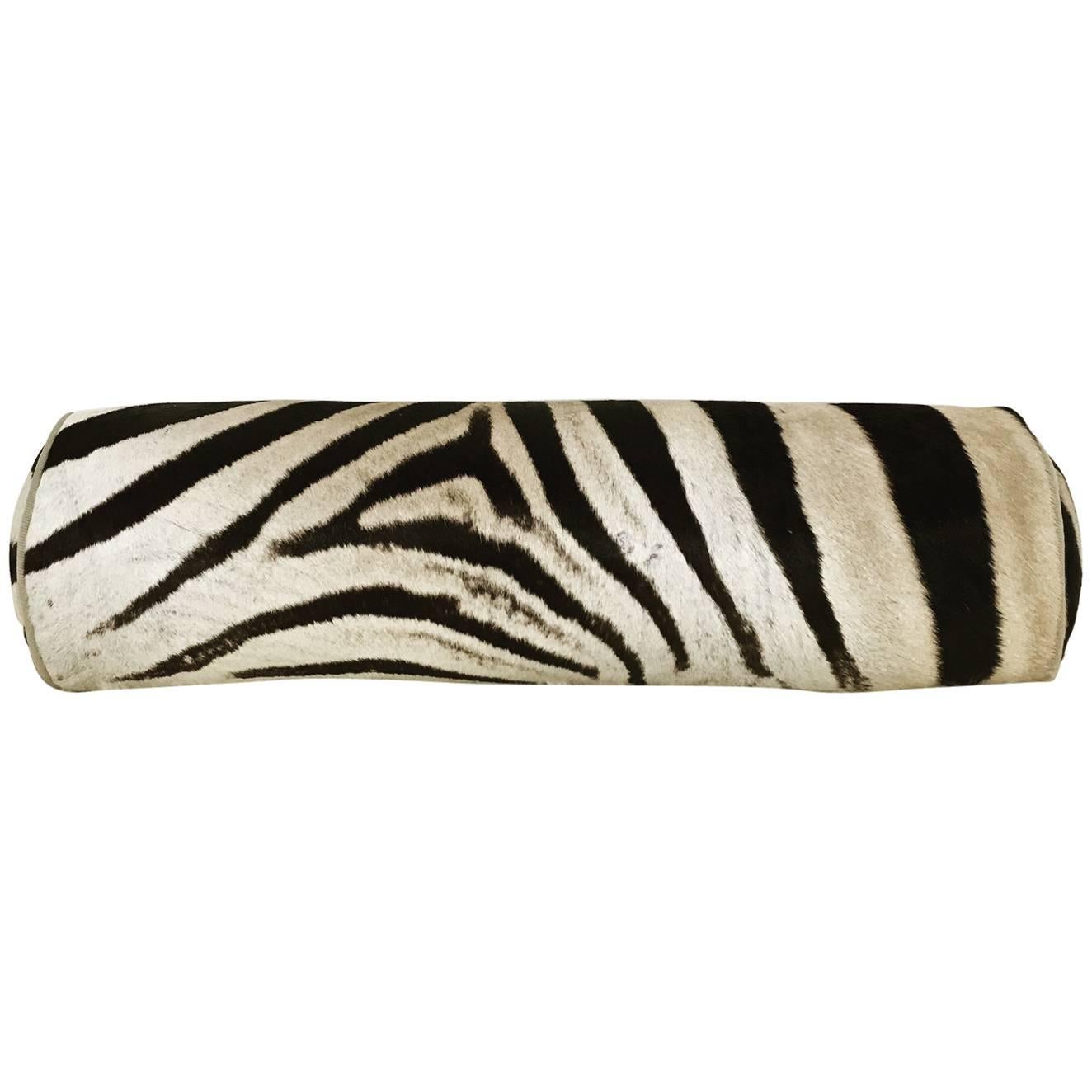 Zebra Hide Bolster Pillow