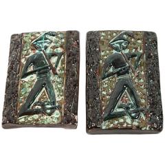 Pair of Mid-Century Italian Ceramic Door Pulls 8