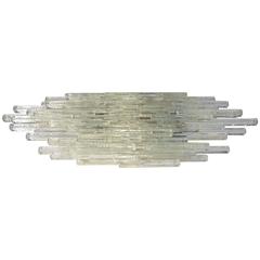 Italian Mid Century Large Stacked Glass Sculpture Wall Sconce Ca 1950