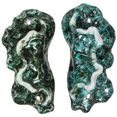 Pair of Italian Ceramic Door or Furniture Handles 5