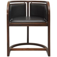 Lignum Vitae and Leather Chair