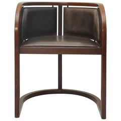 Lignum Vitae and Leather Chair