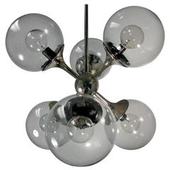 Petite Six-Light Mid-Century Modern Sputnik Chandelier