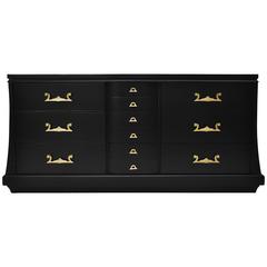 Ten-Drawer Black Asian Inspired Chest 10