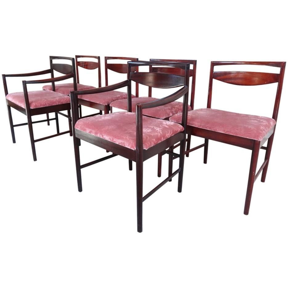 Mid-Century Modern 1960 6x Rosewood McIntosh Dining Chairs