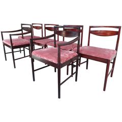 Moderne du milieu du siècle 1960 6x Chaises à manger McIntosh en palissandre