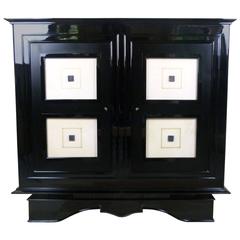 1940s Art Deco Living Room Furniture in Lacquer and Parchment 12