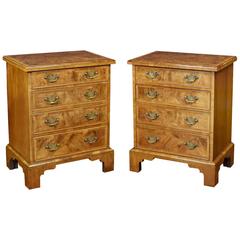Pair of Small Walnut Chests of Drawers