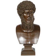 19th Century, Italian Bronze Bust of Lucius Verus by F. Barbadienne Foundry