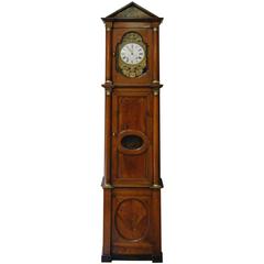 Early 19th Century French Empire Walnut Case Clock