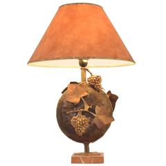 French Design / Hollywood Regency, Ateliers Ruyc Brass and Marble Table Lamp 1