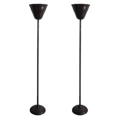 Pair Italian Mid-Century Bronze Luminator Floor Lamps, Attr. Pietro Chiesa, 1930