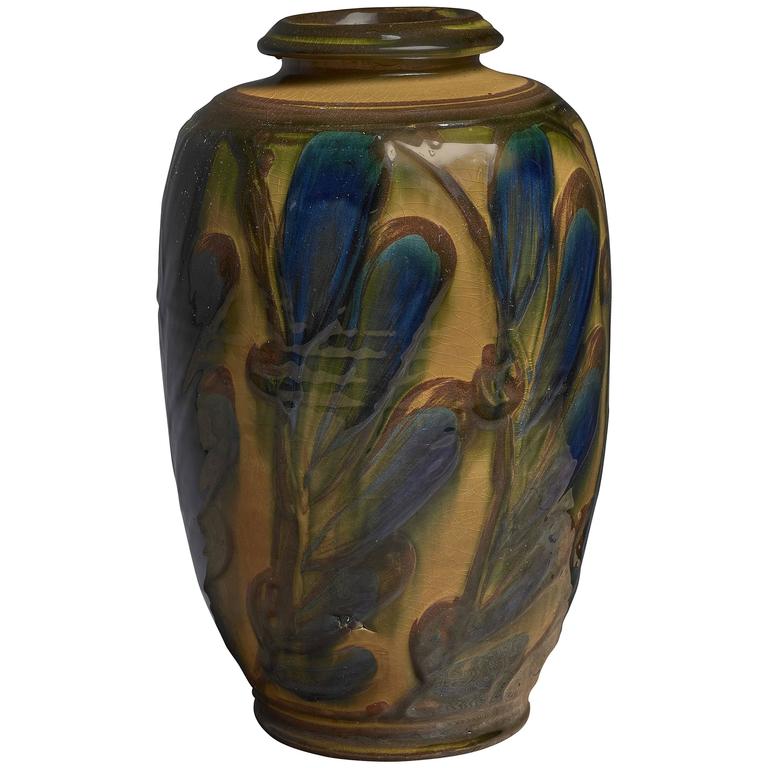 Herman August Kähler Ceramic Vase, Denmark For Sale at 1stdibs