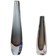 Orrefors Dusk Tall Vase by Nils Landberg