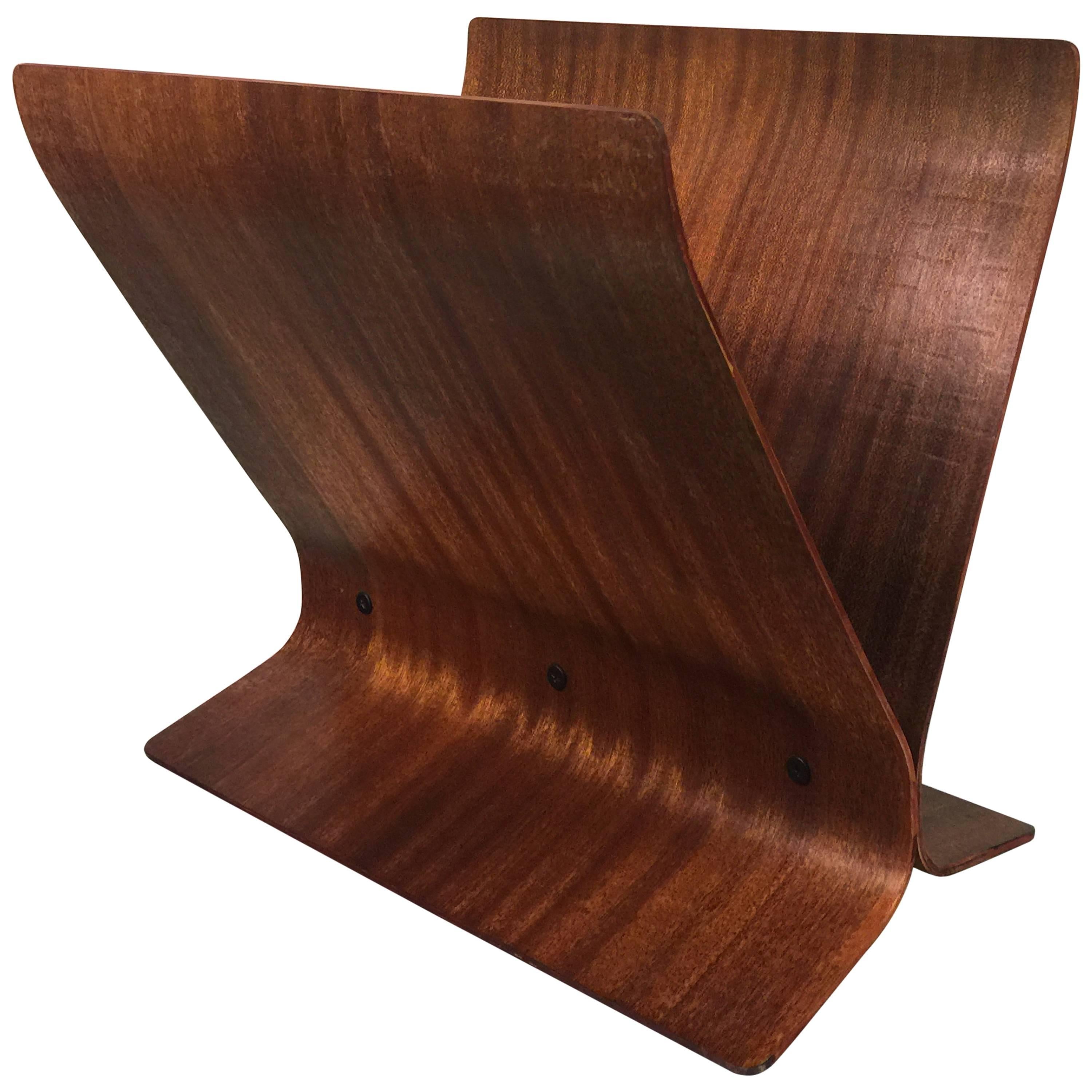 Magnificent Modern Bentwood Magazine Rack by Paul Rowan for Umbra For Sale