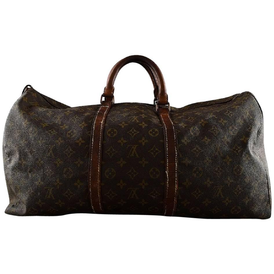 Louis Vuitton Vintage Monogram Keepall 55, Travel Duffel Bag