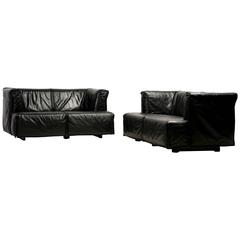 Set of Two Cardigan Sofas by Vico Magistretti for Cassina