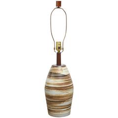 Martz for Marshall Studios Earth-Tone Swirl Ceramic Lamp 12