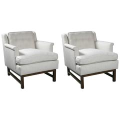 Rare Pair of Lounge Chairs by Edward Wormley for Dunbar 10