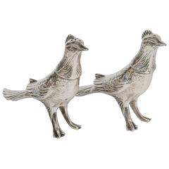 "The Twelve Days of Christmas" Silverplate Partridge Salt and Pepper Shakers