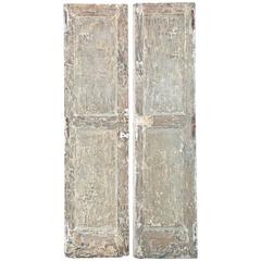 Antique 18th Century Italian Original Painted Doors from Naples, Italy