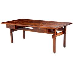 Desk L N E S for OCA by Sergio Rodrigues in Brazilian Jacaranda Wood, 1950s 2