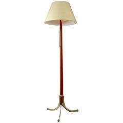 Josef Frank, Early and Rare Austrian Walnut and Brass Observatory Floor Lamp 7