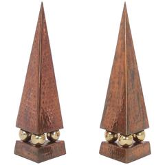 Pair of Mid-Century Obelisks 1