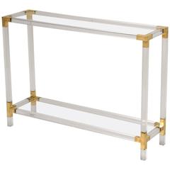 French Acrylic Console or Sofa Table, circa 1960s 3