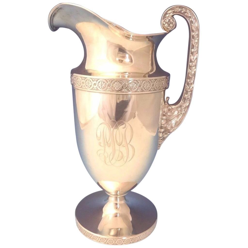 Gorham Sterling Silver Water Pitcher Grecian Monumental, 1915 Hollowware