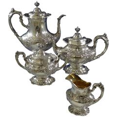 Francis I by Reed and Barton Sterling Silver Tea Set Coffee Pot Large Four-Piece 10
